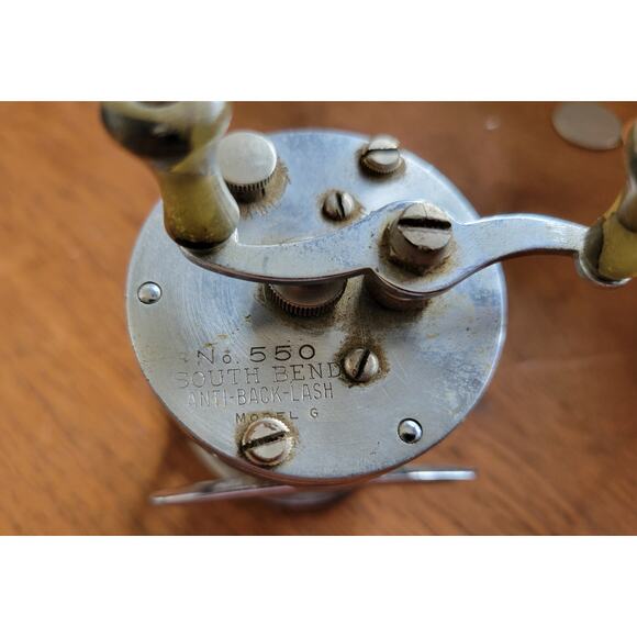 Vintage South Bend No. 550 Anti-Back Lash - Model G Fishing Reel - Made in USA - Picture 5 of 11